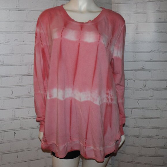 🌸💫 Beautiful Pink Tie-Dye Light Sweater by GreenTea (Size XL) - Picture 1 of 5